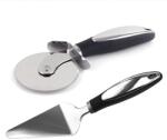 Flippy Feliator si Lopatica pentru Pizza, Flippy, set din 2 ustensile, Otel Inoxidabil, Maner Antiderapant, 26.5 x 8 x 3 cm, Negru (131583)