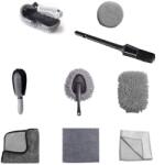 Flippy Set 9 Piese pentru Spalat Auto, Flippy, din Plastic si Microfibra, Perii si Lavete, Model B, Gri (133005)