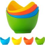 Flippy Set 4 forme pentru oua posate Flippy, din silicon rezistent la temperatura mare, usor de utilizat, multicolor (125032) Forma prajituri si ustensile pentru gatit