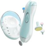 Flippy Pila Electrica Unghii pentru Bebelusi, Flippy, 6 Piese, 15 x 4.5 x 3 cm, Silentios, 0-3 Ani, 4 Trepte de Viteza, Albastru (126955)