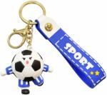 Flippy Breloc Chei, Flippy, Model Minge de Fotbal cu Casti, Cupa Mondiala, Accesoriu Pentru Chei si Rucsac, Material Acril, 50 g, Albastru (167148)