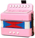 Flippy Acordeon Pentru Copii, Flippy, Acordeon Jucarie pentru Educatie Timpurie, 7 butoane 2 bass, Acordeon Instrument Muzical pentru Copii, 18 x 17 x 10 cm, Roz (136100) Instrument muzical de jucarie