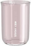 Flippy Cana de Apa pentru Clatit, Flippy, pentru Periuta de Dinti, 200 ml, 10.4 x 7.3 cm, Roz Transparent (128529)