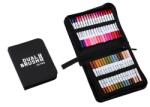 Flippy Set Carioci pe Baza de Apa, Flippy, 2 in 1, pentru Pictura, Caligrafie, 100 Culori, Penar Negru, Corp Carioca Alb, 23.5 x 19.5 x 7.5 cm, Multicolor (133645)