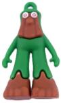 Flippy Breloc de Chei din Silicon, Flippy, Figurina Brainrot Brr Brr Patapim, 4 cm, Verde/Maro (166548)