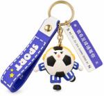 Flippy Breloc Chei, Flippy, Model Minge de Fotbal cu Casti, Mesaj Te aștept pe terenul de fotbal, Cupa Mondiala, Accesoriu Pentru Chei si Rucsac, Material Acril, 50 g, Albastru (167149)