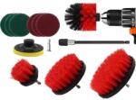 Flippy Set 12 Accesorii pentru Curatare Auto, Flippy, Interior si Exterior, Rosu (133008)