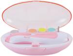 Flippy Set Pila Electrica pentru Copii si Bebelusi, Flippy, ABS, 6 Accesorii, cu Lumina LED, Roz Alb (128846)
