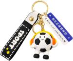 Flippy Breloc Chei, Flippy, Model Minge de Fotbal cu Casti, Mesaj Te aștept pe terenul de fotbal, Cupa Mondiala, Accesoriu Pentru Chei si Rucsac, Material Acril, 50 g, Negru (167150)