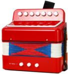 Flippy Acordeon Pentru Copii, Flippy, Acordeon Jucarie pentru Educatie Timpurie, 7 butoane 2 bass, Acordeon Instrument Muzical pentru Copii, 18 x 17 x 10 cm, Rosu (136096) Instrument muzical de jucarie