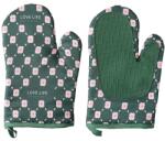 Flippy Set 2 manusi cuptor Flippy, manusa de bucatarie, rezistenta 330 grade, textil si cauciuc, 26.5x18 cm, verde (125266)