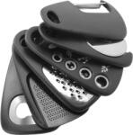 Flippy Set 6 in 1 mini ustensile bucatarie Flippy, taietor pizza, cutit, curatator, razatoare, desfacator, presa usturoi, manere din ABS, lame ascutite din otel inoxidabil, 7.1 x 12.9 x 4.8 cm, negru (125194