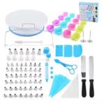 Flippy Set 92 Piese Ustensile pentru Ornare Prajituri, Flippy, din Plastic si Otel Inoxidabil, Forme Briose, Multicolor (132996) Forma prajituri si ustensile pentru gatit