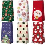 Flippy Set 12 Pungi de Cadou, Flippy, Tema Craciun, cu Motive Festive, 12 Stickere Incluse, 22 x 12 x 8 cm, din Hartie, Multicolor (163137)