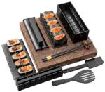 Flippy Set ustensile pentru facut sushi Flippy, 10 piese, forma inima inclus, 3 forme clasice, extensibil, finisaj lucios, material ABS, curatare usoara, negru (125089) Forma prajituri si ustensile pentru gatit