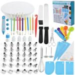 Flippy Set 66 Piese Ustensile pentru Ornare Prajituri, Flippy, din Plastic si Otel Inoxidabil, Multicolor (132994) Forma prajituri si ustensile pentru gatit