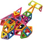 Flippy Set 148 Piese Magnetice de Constructie, Flippy, Piese Medii, Magnetic Blocks, Forme Geometrice, 3 Ani, ABS, Magnet, 25 x 17.8 x 10 cm, Multicolor (127377) Jucarii de constructii magnetice