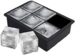 Flippy Forma pentru Gheata, Flippy, 6 Forme Patrate cu Capac, din Silicon, 17 x 12 x 6 cm, Negru (132570) Forma prajituri si ustensile pentru gatit