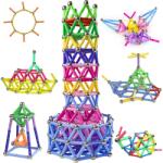 Flippy Set 308 Piese Betisoare Magnetice, Flippy, din Plastic/Magnet, +3 Ani, Multicolor (164747) Jucarii de constructii magnetice