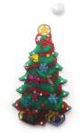 Flippy Decoratiune de Craciun pentru fereastra Flippy, brad, cu LED-uri, 26 cm, alb cald (122906)