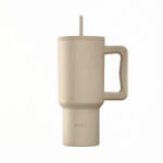 Estia Home Art Straw Tumbler XL Save The Aegean Reciclabil Pahar Cu Mâner Termos Oțel Inoxidabil Fără BPA 900ml Dune Cu Pai Și Mâner 01-41489 (01-41489)