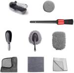Flippy Set 9 Piese pentru Spalat Auto, Flippy, din Plastic si Microfibra, Perii si Lavete, Model A, Gri (133004)