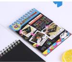 Flippy Caiet cu fise razuibile Flippy, DIY Magic Scratch, 12 File, Curcubeu, Creion din Lemn, Cartonase negre, A6, Multicolor (125725) Carte de colorat