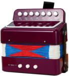 Flippy Acordeon Pentru Copii, Flippy, Acordeon Jucarie pentru Educatie Timpurie, 7 butoane 2 bass, Acordeon Instrument Muzical pentru Copii, 18 x 17 x 10 cm, Mov (136102) Instrument muzical de jucarie