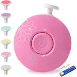 Flippy Set Pila Electrica cu Baterie, Flippy, pentru Copii si Bebelusi, din ABS, 6 Accesorii, Model cu Flori, 6.5 x 1.8 cm, Roz (133221)