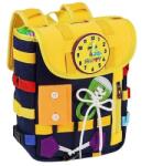 Flippy Ghiozdan Montessori, Flippy, pentru Copii 2-6 ani, Fidget Pop, cu Catarame si Fermoare, Jucarii Senzoriale, Activitate de Invatare prin Joc, Albastru Marin, 0.25 kg, 28x10x23 cm (126313)
