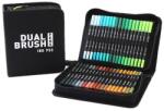 Flippy Set Carioci pe Baza de Apa, Flippy, 2 in 1, pentru Pictura, Caligrafie, 100 Culori, Penar Negru, Corp Carioca Negru, 23.5 x 19.5 x 7.5 cm, Multicolor (133649)