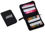 Flippy Set Carioci pe Baza de Apa, Flippy, 2 in 1, pentru Pictura, Caligrafie, 72 Culori, Penar Negru, Corp Carioca Alb, 24.5 x 18.5 x 5 cm, Multicolor (133644)