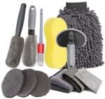 Flippy Set 12 Accesorii pentru Curatare Auto, Flippy, Interior si Exterior, Curatare Jante, Cauciucuri, Gri (133009)