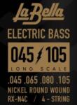La Bella RX-N4C basszusgitár készlet Nickel Round Wound Long scale 45-105