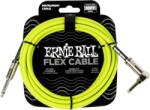 Ernie Ball Flex hangszerkábel 3M pipa-egyenes zöld