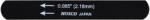 HOSCO Japan Hosco vágószélű felsőnyeregreszelő (085" - 2, 159mm)