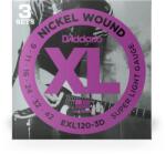 D Addario D'Addario EXL120 3-as pack elektromos gitár húrkészlet 9-42