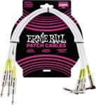 Ernie Ball patch kábel 46cm fehér 3db/szet egyenes-pipa EB6056