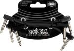 Ernie Ball Flex fekete patch kábel 7, 5cm 3db/szett