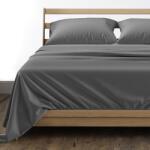 Kotonia Home Cearceaf de pat Kotonia Home, 100% bumbac, ranforce color uni, 240x260 cm, gri antracit (003973-260)