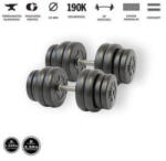 GazoFitness Kézi Súlyzó 2 x 16 Kg (2, 5kg és 1, 25kg tárcsákkal)