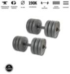GazoFitness Kézi Súlyzó 2 x 16, 5Kg. (Össz: 33Kg)Menetes súlyzórúddal