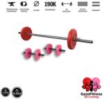 GazoFitness Hardcore Készlet kétkezes rúddal 15Kg (Girl csomag)