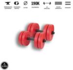 GazoFitness Kézi Súlyzó 2 x 11, 5 Kg. (Össz 23Kg)Piros