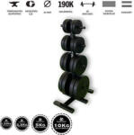 GazoFitness Súlytárcsa Tartó Állvány 75 Kg Súllyal