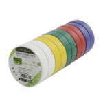 Autolife PVC szigetelőszalag 0, 13 mm x 15 mm x 10 m, 5 szín, 10 db (58752)