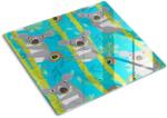 tulup Üveg vágódeszka, Tulup, Koala medve, Kék, 60x52 cm, 010010520040000034072 (010010520040000034072)