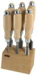 NAREX Narex WOOD LINE PROFI laposvéső készlet fa állványban, 6 db (877601)