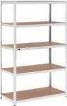 MSW Nagy teherbírású polc - 120 x 60 x 200 cm - 5 x 150 kg - Szürke (MSW-STSH-30)