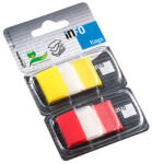 Global Notes Index adeziv plastic 2*25*43mm 50 file galben & rosu info notes (IN772904)